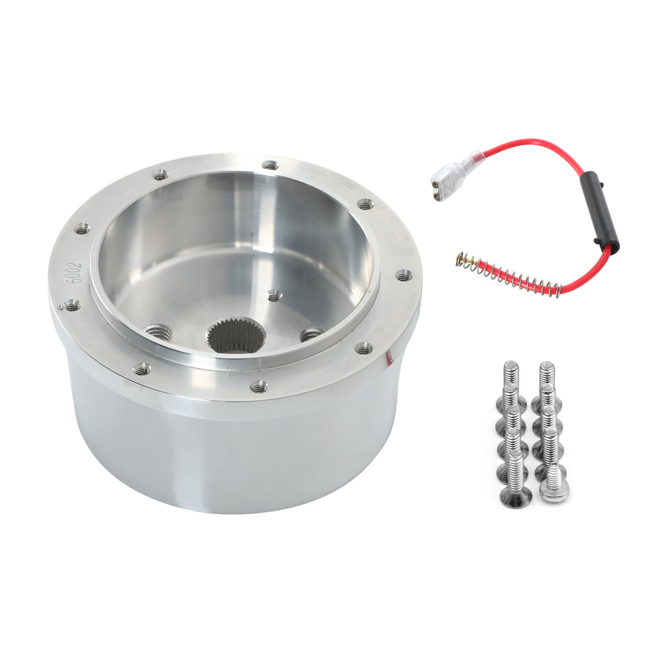 9 Bolt Steering Wheel Hub Adapter Flaming River, Ididit, GM, Chevy Polished