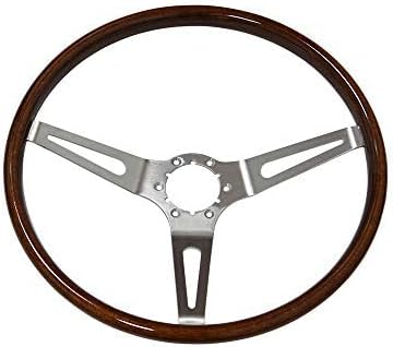 Flashpower Classic Wood Steering Wheel Original Restoration Muscle Car 15''