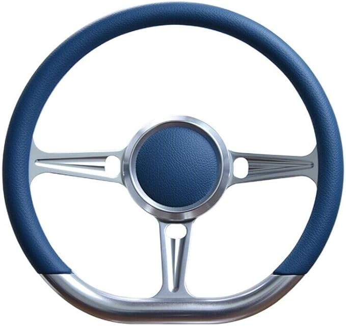 14'' D Type Billet Steering Wheel Half Wrap Muscle Car Mustang W/H