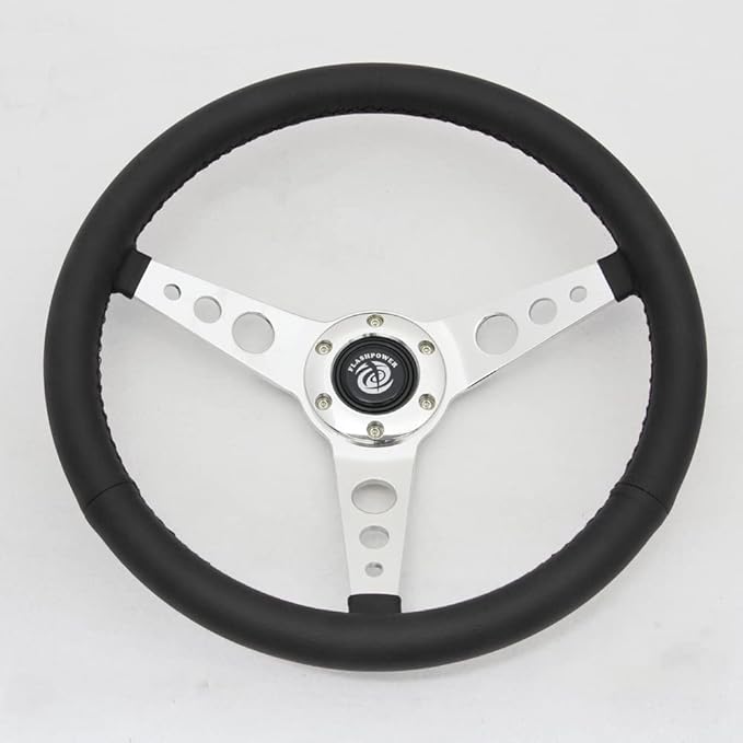 15" Classic Steering Wheel Black Chevy GMC Impala GTO W/Horn