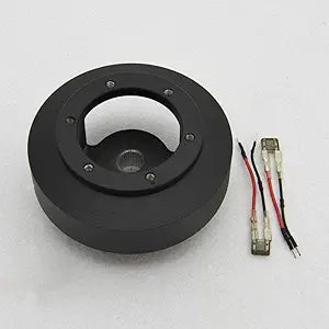 Flashpower 6 bolt Steering Wheel Short Hub Adapter Billet Black Infiniti Compatible with Nissan 350Z 370Z Sentra SE-R, Infiniti G35 G37
