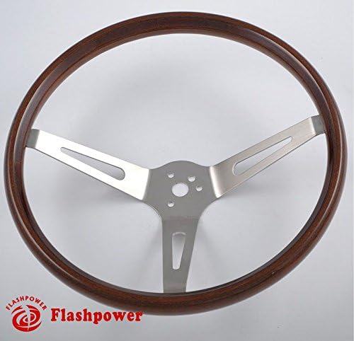 15" Walnut Wood Classic Steering Wheel Falcon Comet 3 Bolt