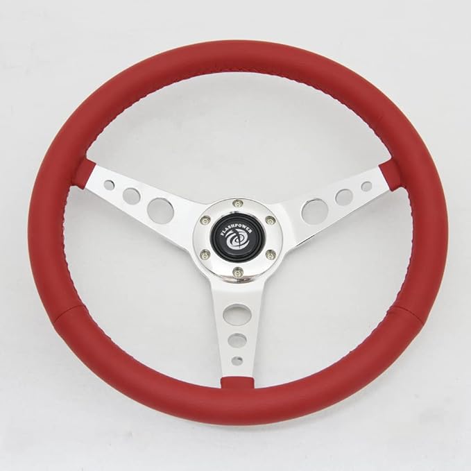 15" Classic Steering Wheel Red Chevy GMC Impala GTO W/Horn