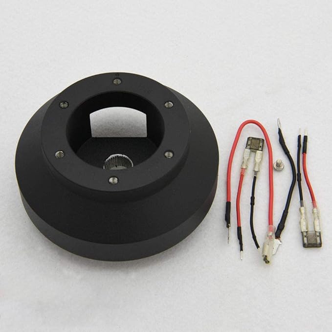 Flashpower 6 bolt Steering Wheel Short Hub Adapter Billet Black Compatible with Subaru Imprexa WRX/STI 2008-13