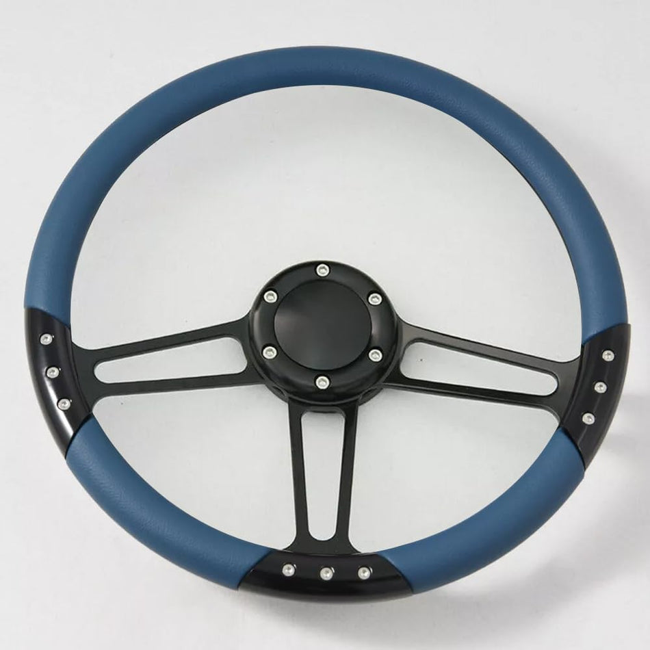 14'' Billet Steering Wheels Street Rod Comet Cyclone Marquis w/ Horn