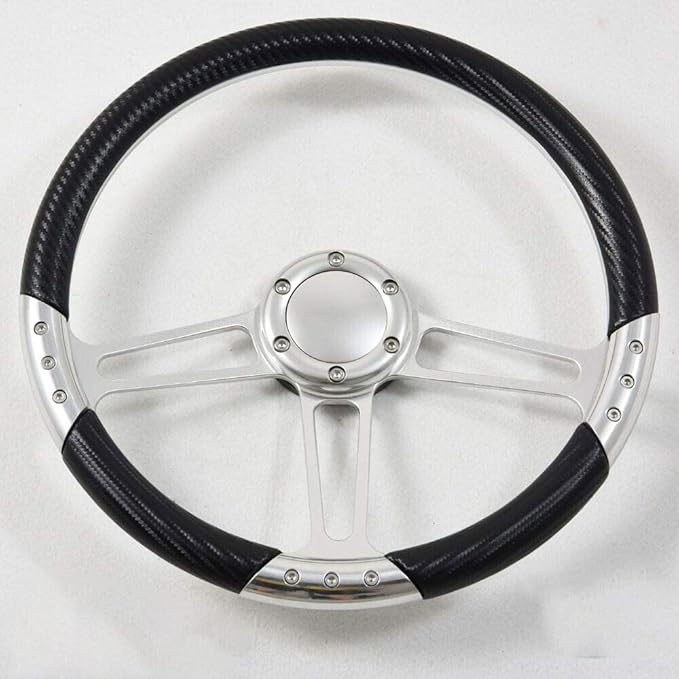 14'' Billet Steering Wheel Half Wrap Custom Chevy Ididit FlamingRiver