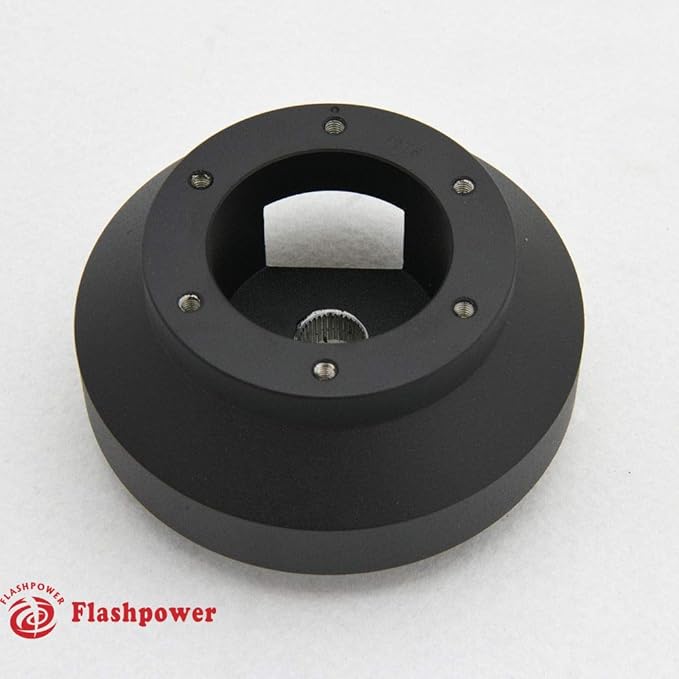 Flashpower 6 bolt Steering Wheel Short Hub Adapter Billet Black Compatible with Subaru Imprexa WRX/STI 2008-13