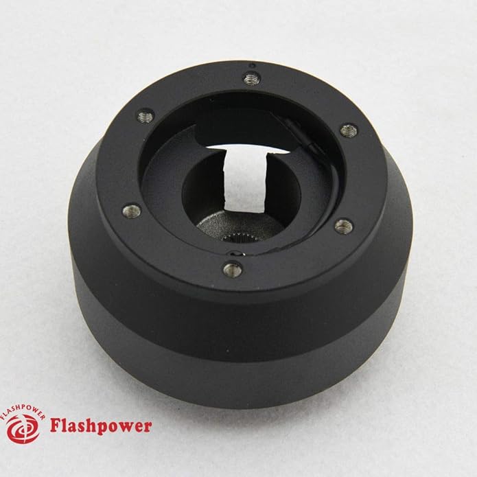 Flashpower 6 bolt Steering Wheel Short Hub Adapter Billet Black Compatible with Scion FR-S Subaru BR-Z 2012-16