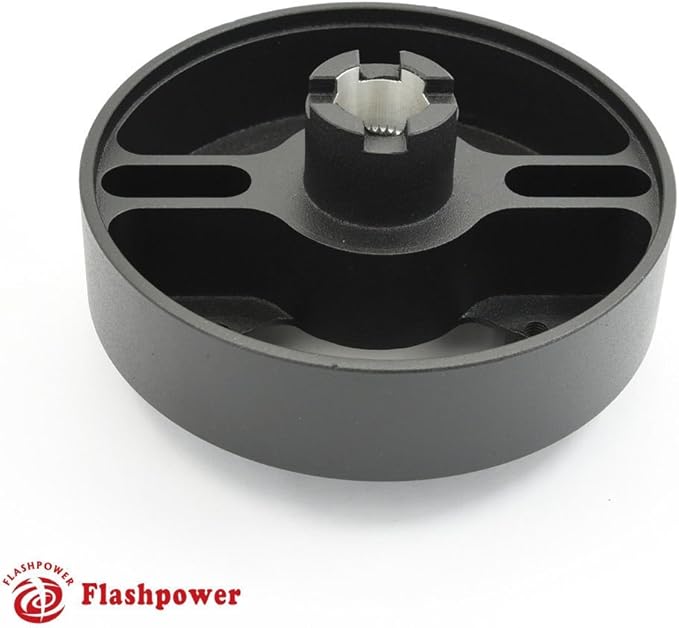 Flashpower 6 bolt Steering Wheel Short Hub Adapter Billet Black for Honda Compatible with Honda Civic Accord 2008-2015
