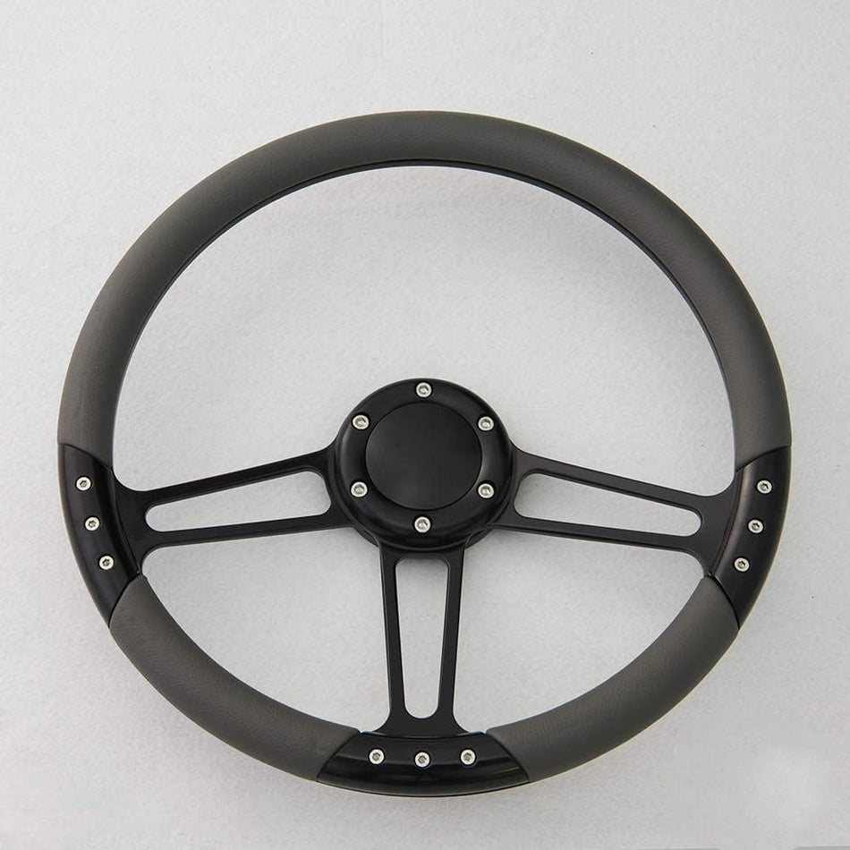 14'' Billet Steering Wheels Street Rod Comet Cyclone Marquis w/ Horn