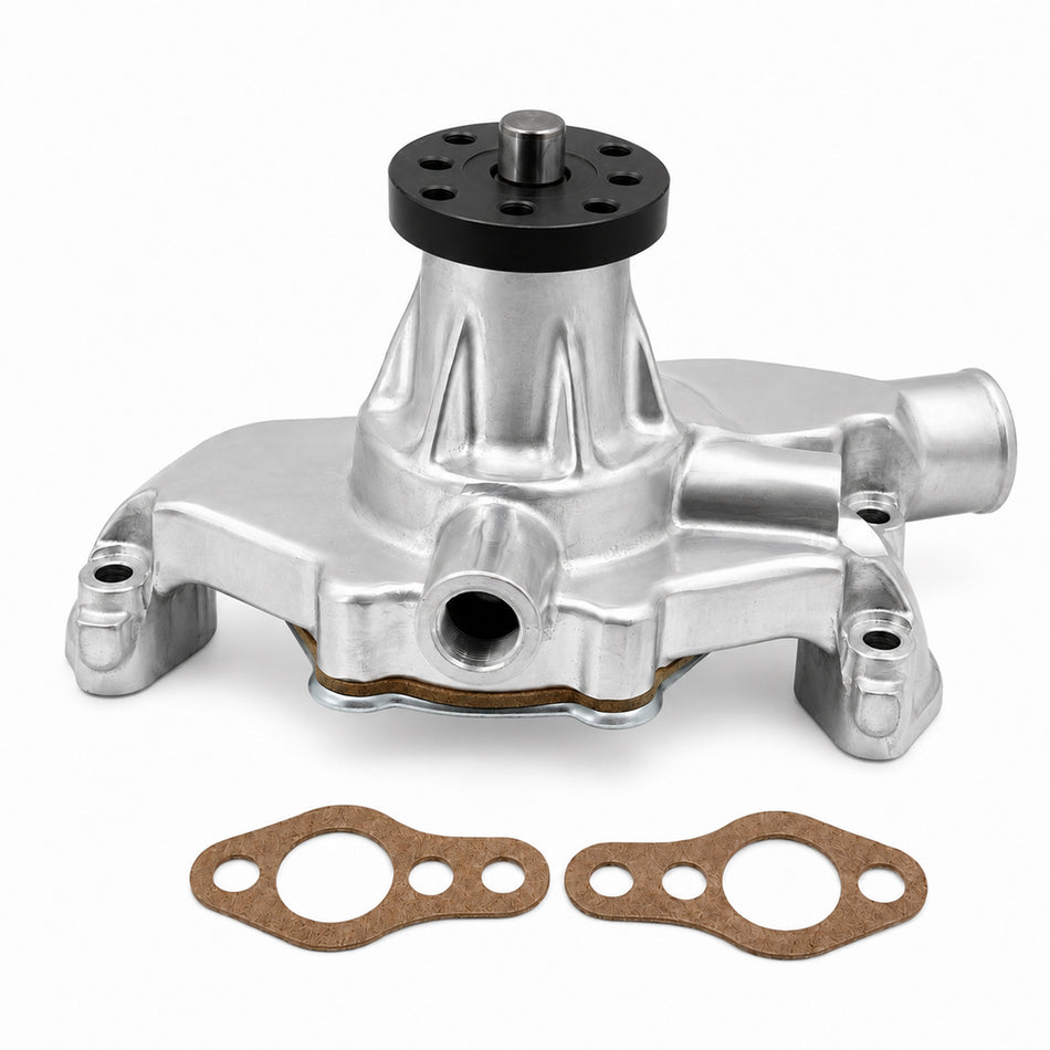 Short Water Pump Small Block Chevy Polished Aluminum