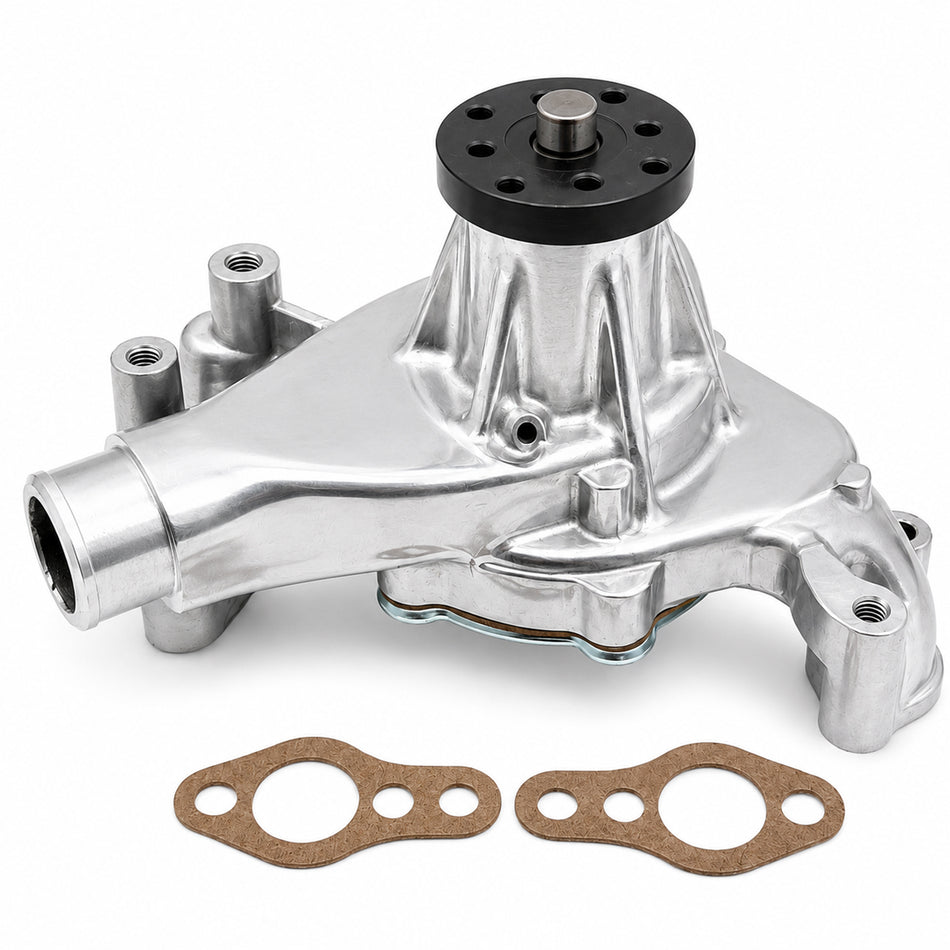 Long Water Pump Small Block Chevy Polished Aluminum