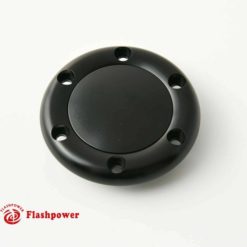 Billet Horn Button for 6 Bolt Steering Wheel Flashpower MoMo NRG Black Anodised