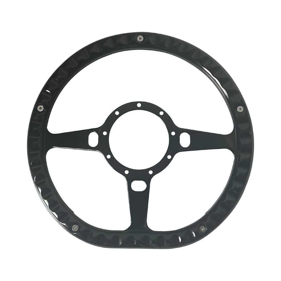14'' D Type Billet Steering Wheel Vinyl Muscle Car Mustang W/Horn Button