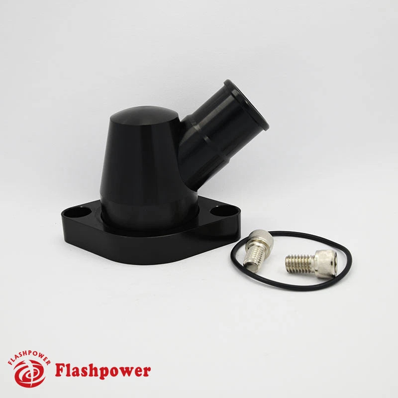 Billet Aluminum Water Neck SBC BBC Chevy Big Small Block 327 350 454 396 Black