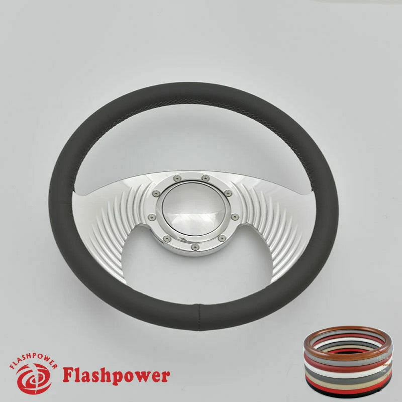 14'' Billet Steering Wheel Full Wrap Chevrolet Monte Carlo Camaro w/ Horn