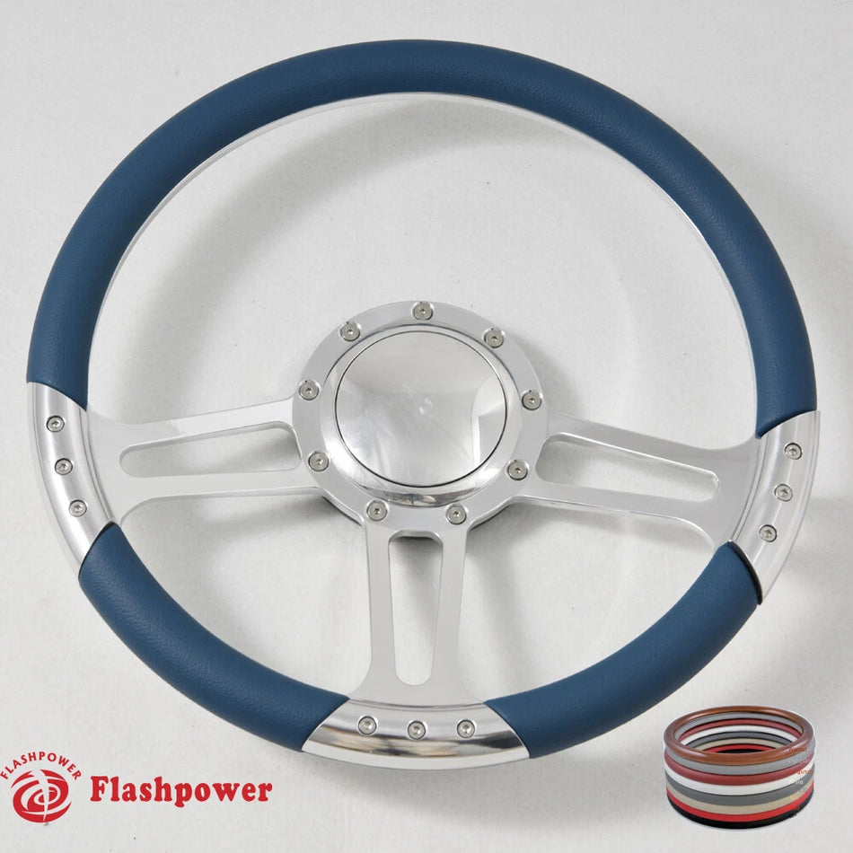 14'' Billet Steering Wheels Full Wrap GMC Trucks Blazer El Camino Jimmy