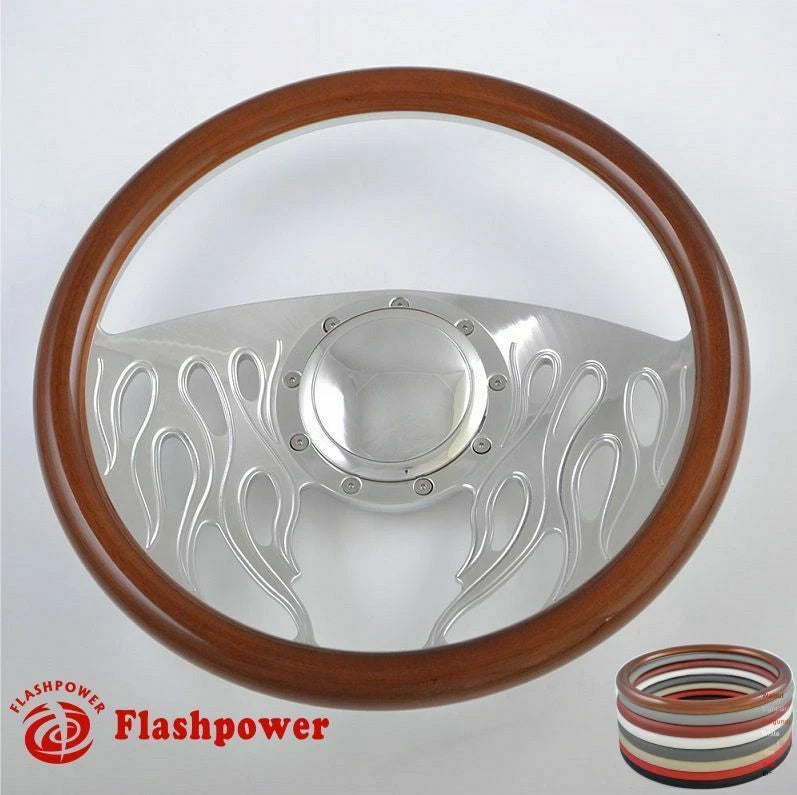 14'' Billet Steering Wheels Full Wrap Impala Chevy II Nova Chevelle Bel Air