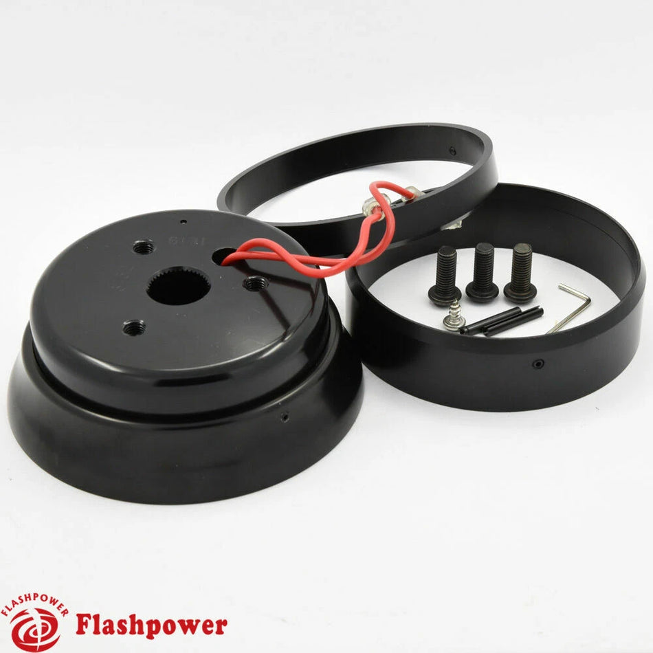 3 Hole Steering Wheel Adapter Ford Falcon Fairlane Galaxie LTD Custom Black