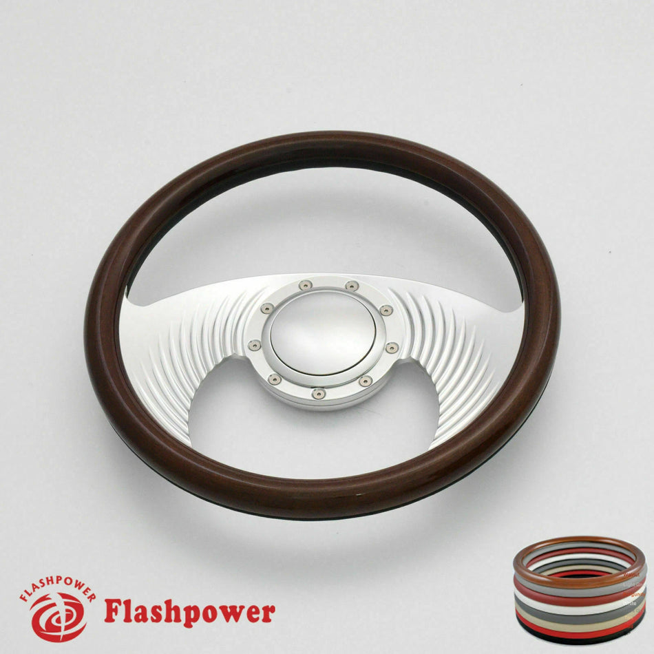 14'' Billet Steering Wheels Full Wrap GMC Trucks Blazer El Camino w/ Horn