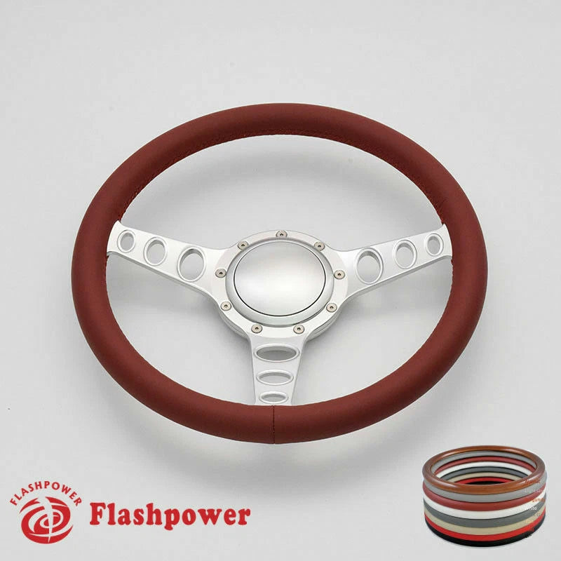 14'' Billet Steering Wheels Full Wrap Ford Thunderbird Mustang Range EXP w/ Horn