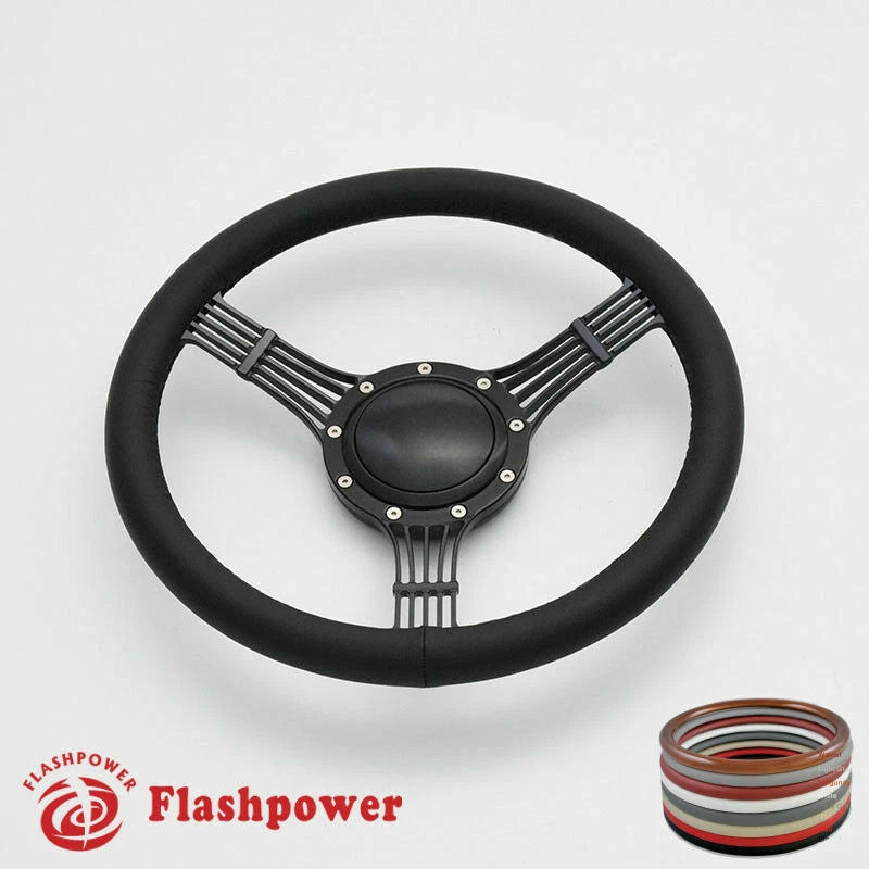 15.5'' Steering Wheel Full Wrap Banjo Wrangler YJ Cherokee Jeep w/ Horn