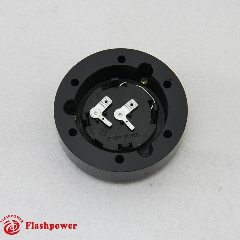 Billet Horn Button for 6 Bolt Steering Wheel Flashpower MoMo NRG Black Anodised