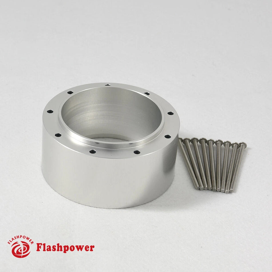 2.0" Steering Wheel Hub Adapter Extension Spacer for 9 Bolt Satin