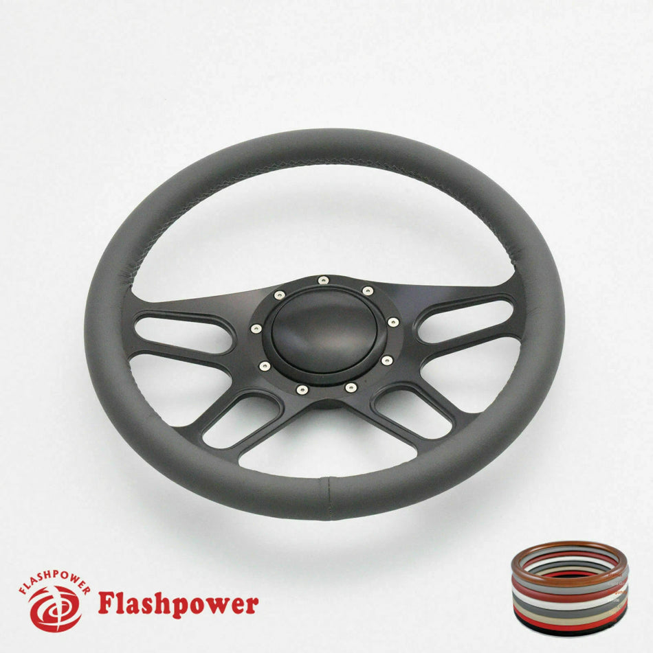 15.5'' Billet Steering Wheel Full Wrap Replacement Buick GMC W/ Horn Button