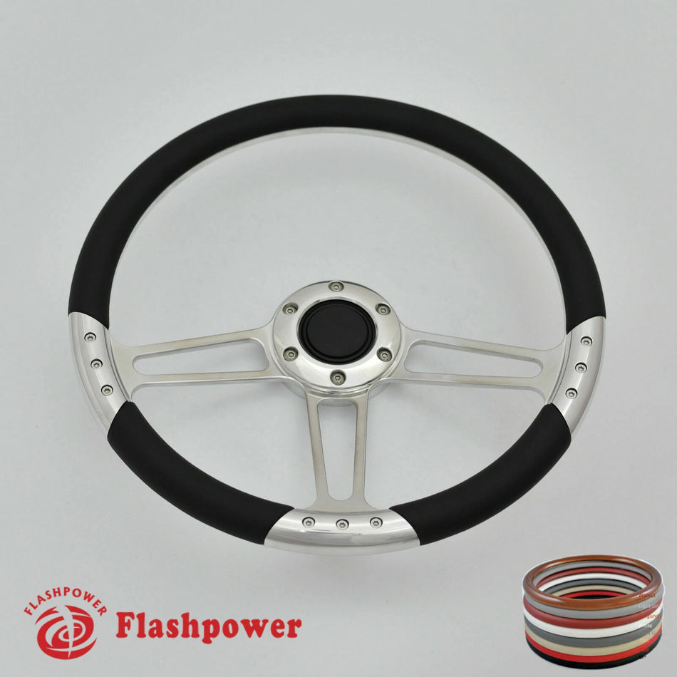 14'' Billet Steering Wheels Full Wrap GMC Trucks Blazer El Camino Jimmy