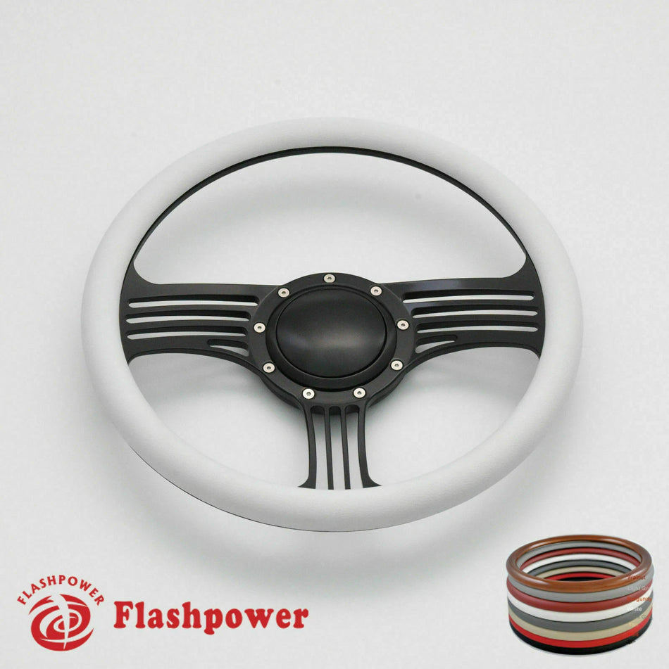 15.5'' Billet Steering Wheel Full Wrap Replacement GTO Chevy Caprice W/Horn