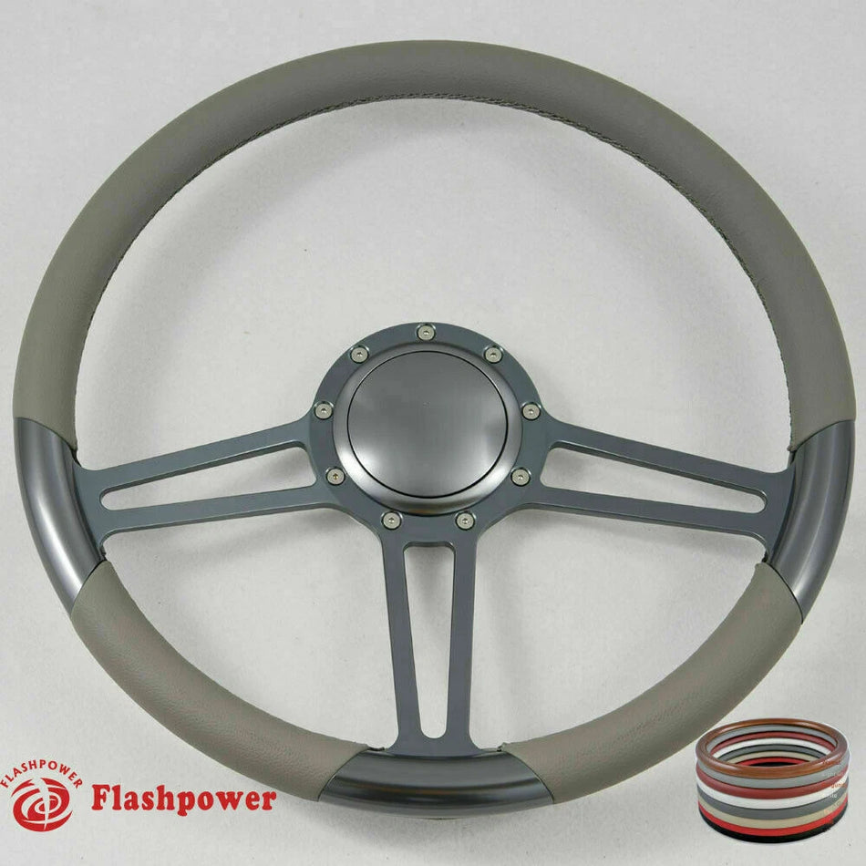 15.5'' Billet Steering Wheel Full Wrap Chevy Blazer C10 W/Horn
