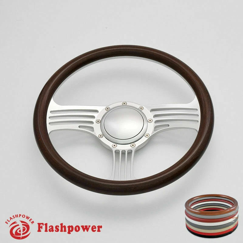 14'' Billet Steering Wheels Half Wrap GMC Challenger Charger Daytona