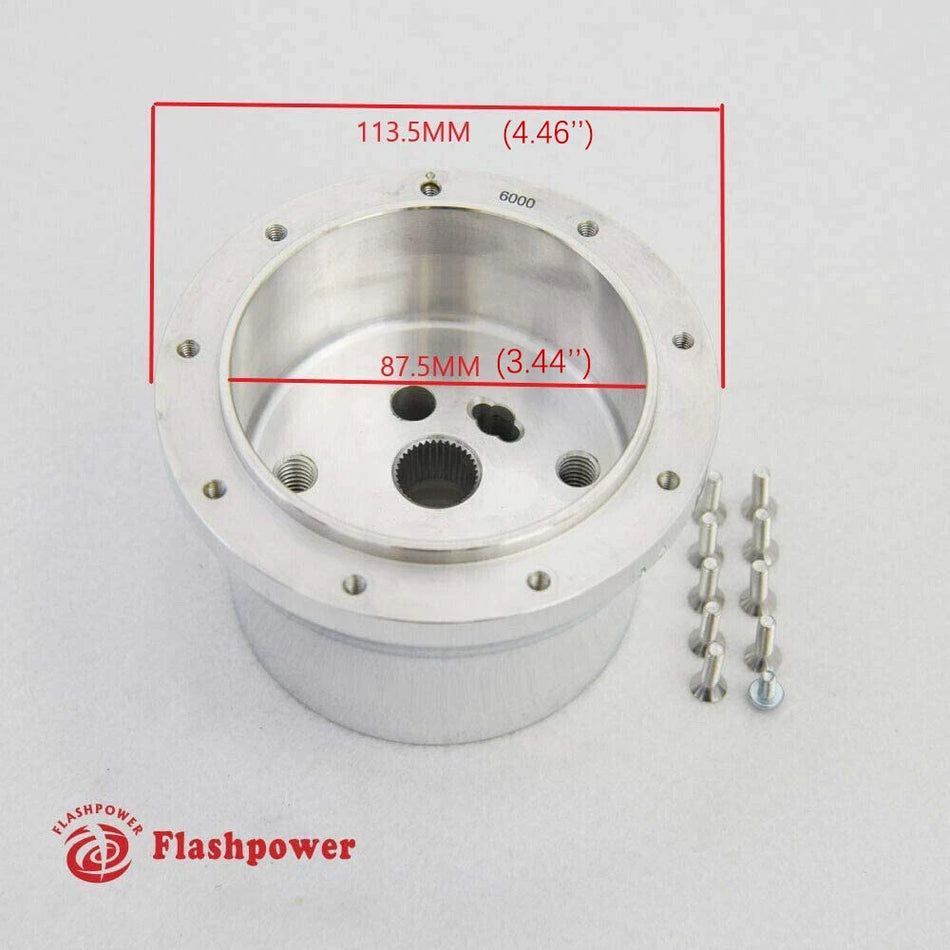 GM Chevy Steering Wheel Adapter 9 Bolt Billet Polished