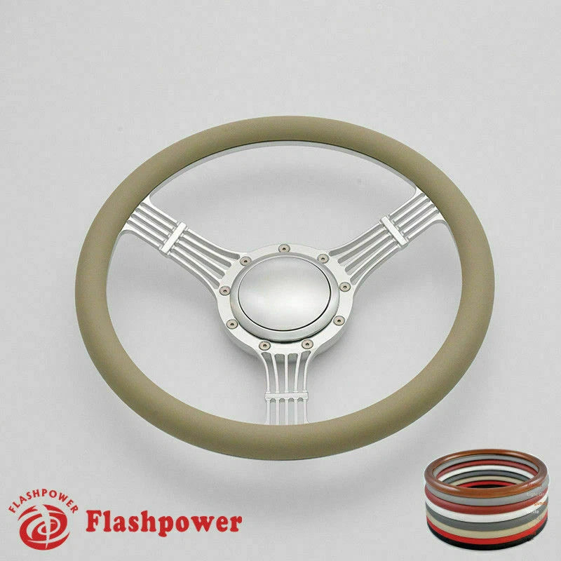 15.5'' Steering Wheel Full Wrap Banjo Wrangler YJ Cherokee Jeep w/ Horn