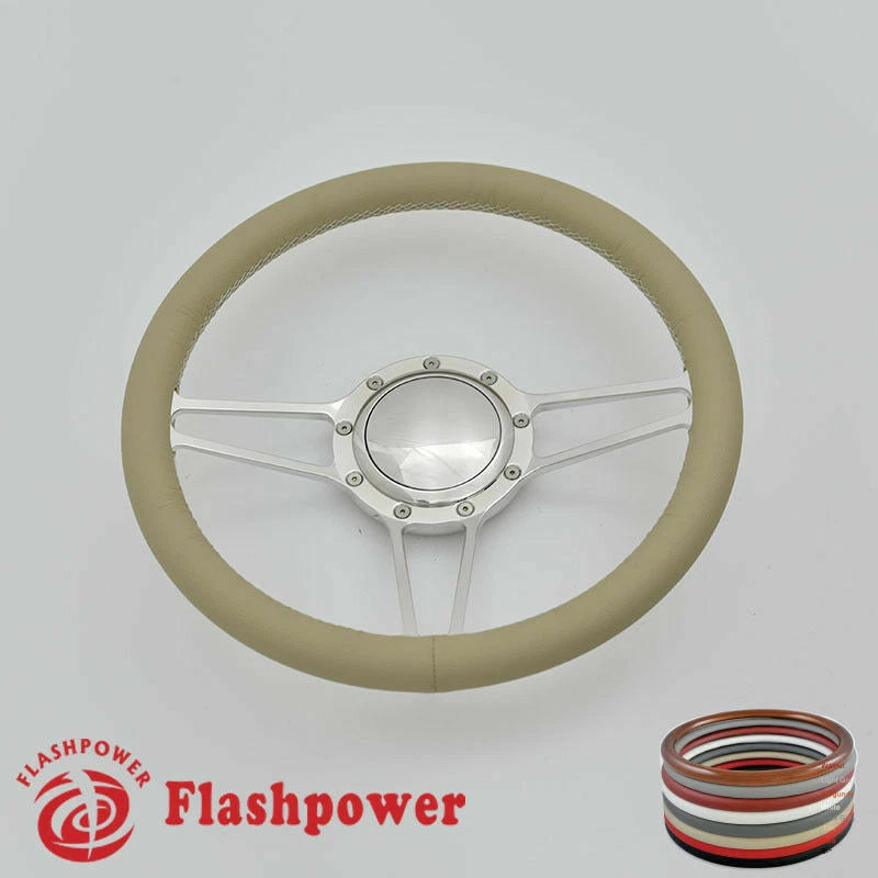 14'' Billet Steering Wheels Full Wrap Dodge Challenger Charger Daytona