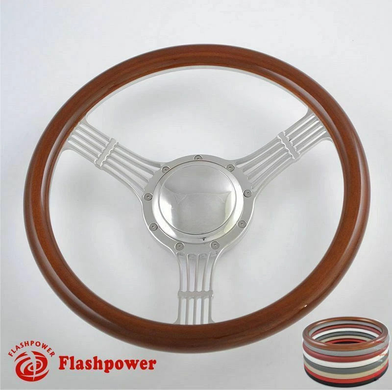 15.5'' Steering Wheel Full Wrap Banjo Wrangler YJ Cherokee Jeep w/ Horn