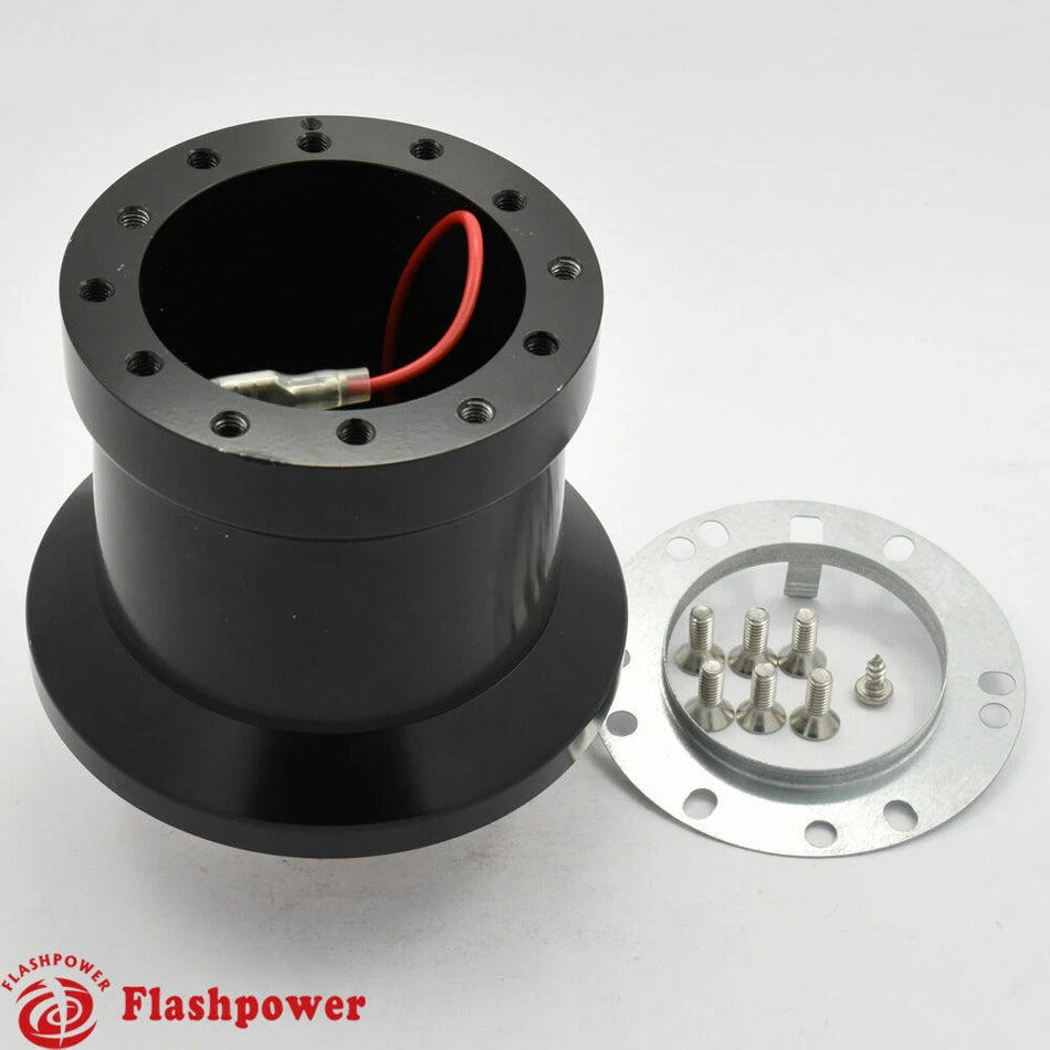 Flashpower Steering Wheel Adapter BMW E24 E28 528e 533i 635Csi M5 Series Black