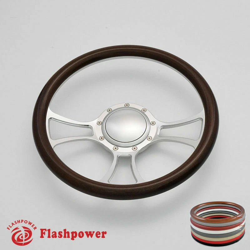 14'' Billet Steering Wheels Half Wrap Dodge Challenger Charger GTO Ford