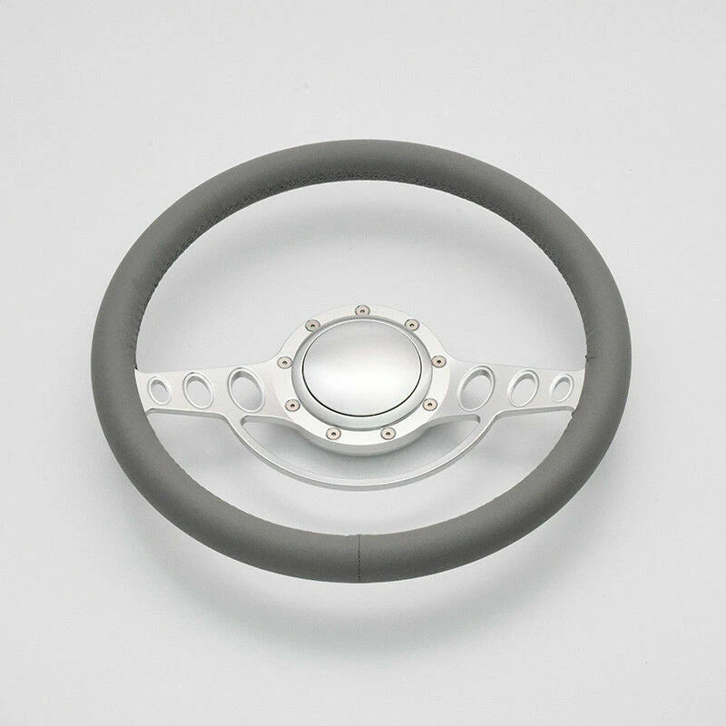 14'' Billet Steering Wheels Full Wrap Impala Chevy II Nova Chevelle w/ Horn