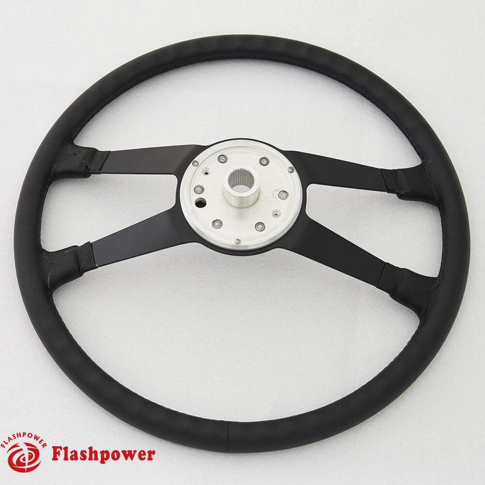 420 mm Reproduction VDM Leather Steering Wheel Restoration Porsche 901 911 912