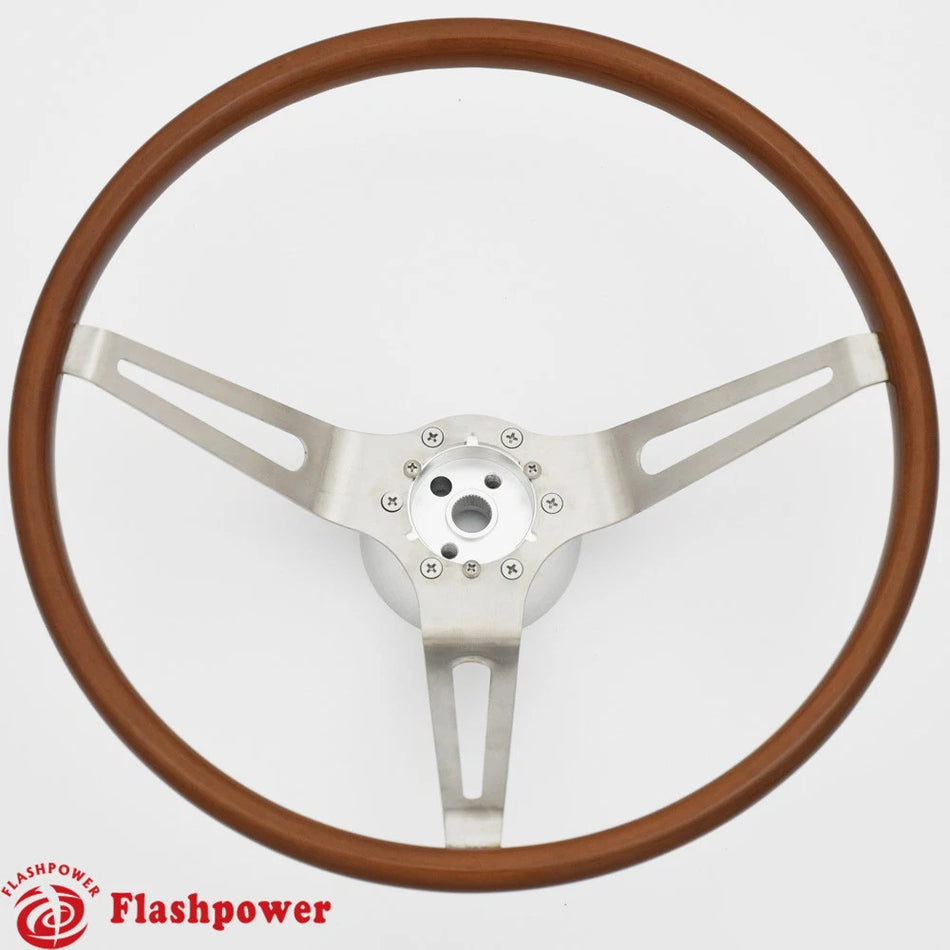15" Flashpower GM Classic Wood Steering Wheel Original Restoration Muscle Car