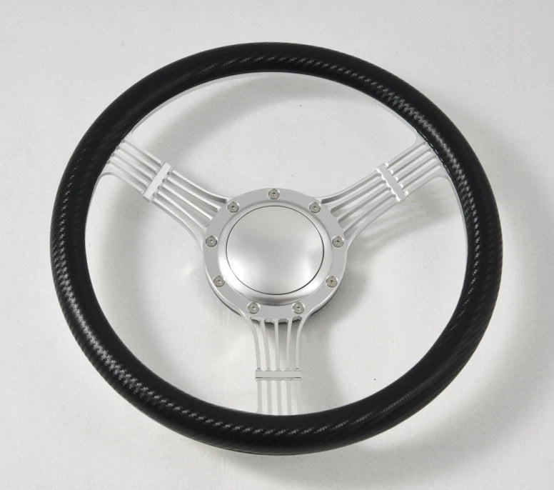 15.5'' Steering Wheel Full Wrap Banjo Wrangler YJ Cherokee Jeep w/ Horn