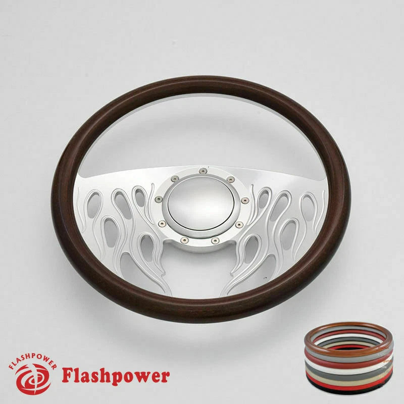 14'' Billet Steering Wheels Half Wrap GMC Challenger Charger GTO