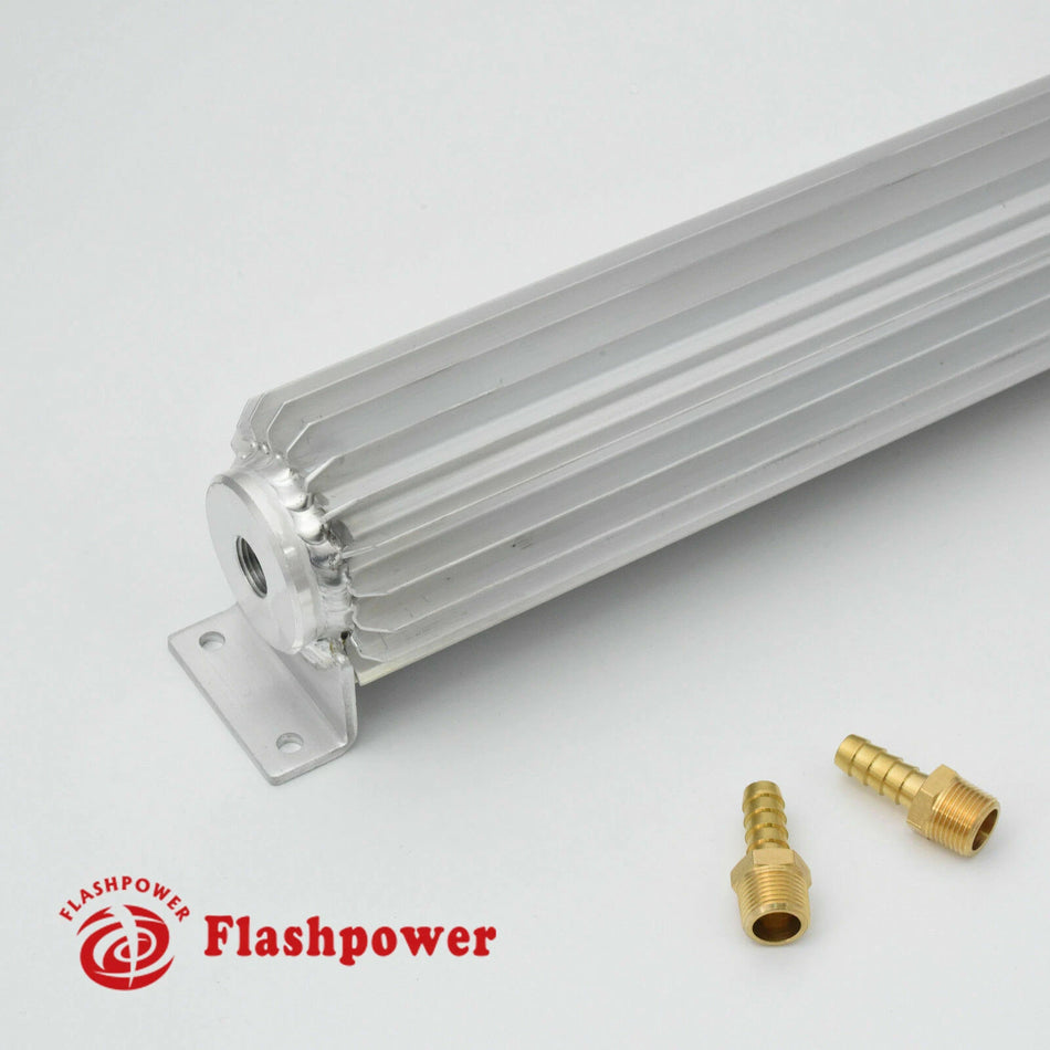 Universal 12" Single Pass Aluminum Finned Transmission Oil Cooler