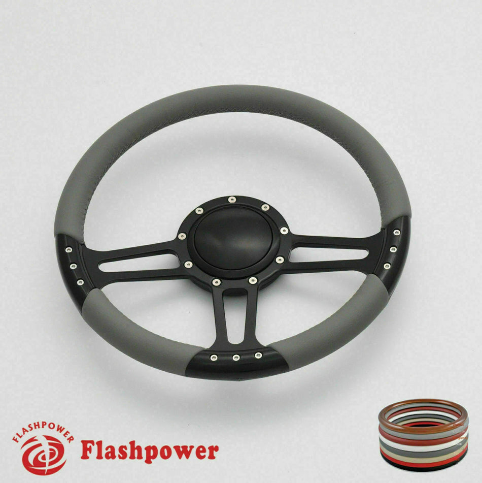14'' Billet Steering Wheel Full Wrap Blazer Chevy Ford W/Horn