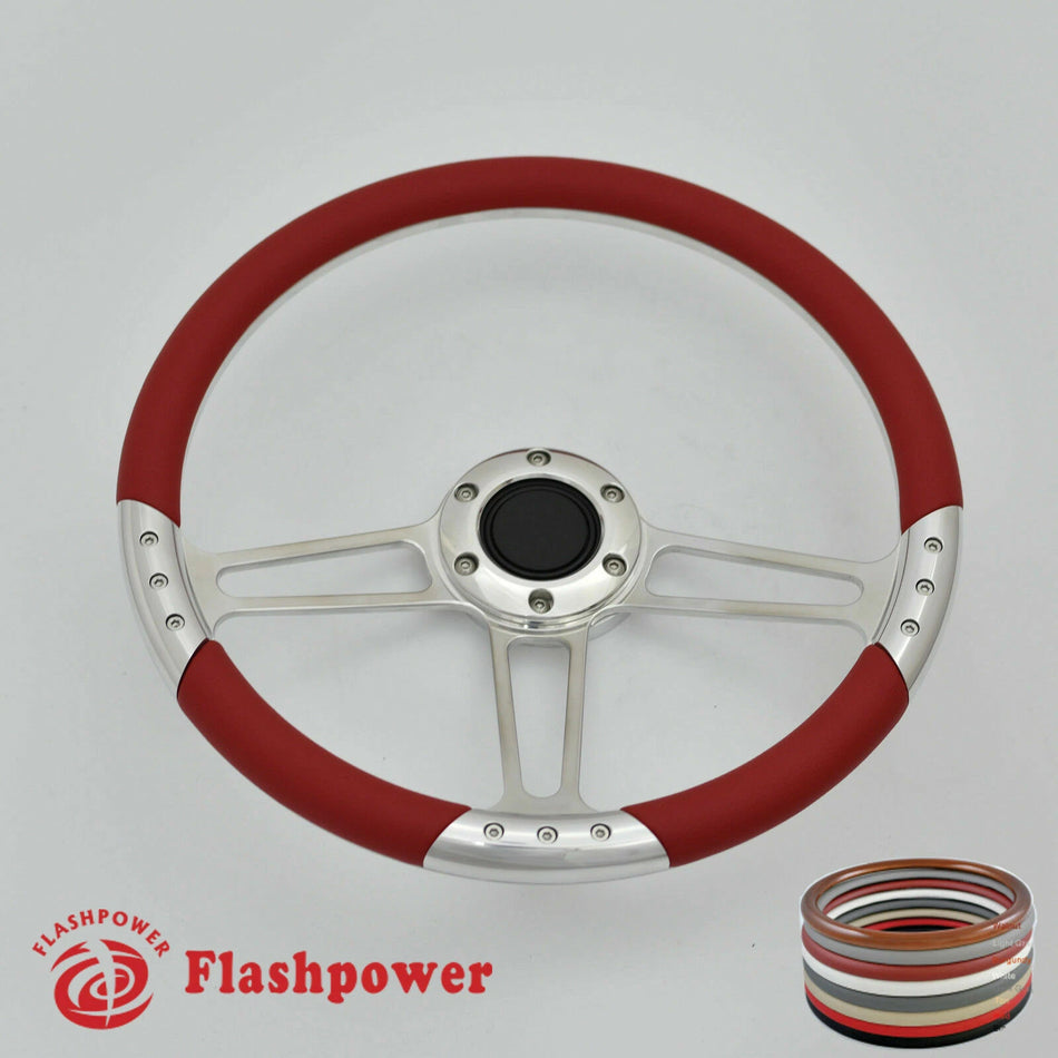 14'' Billet Steering Wheels Full Wrap GMC Trucks Blazer El Camino Jimmy