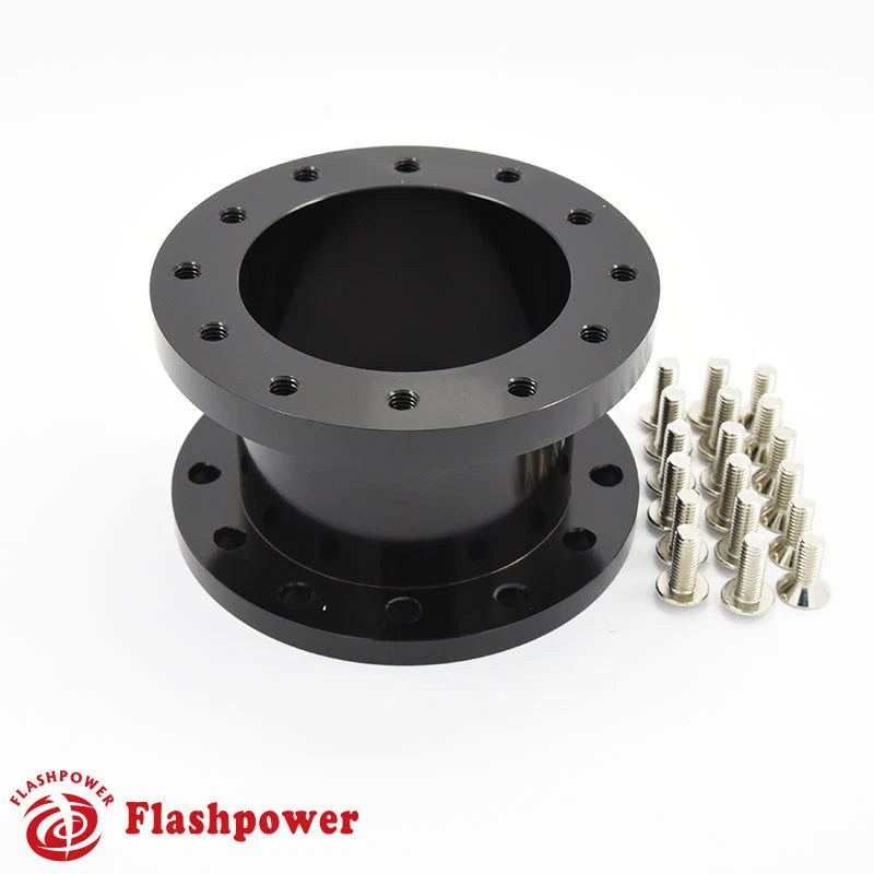 2" Steering Wheel Spacer Black Aluminum for MOMO Isotta Sparco OMP