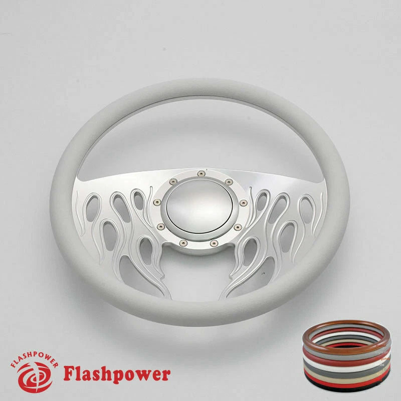 14'' Billet Steering Wheels Half Wrap GMC Challenger Charger GTO