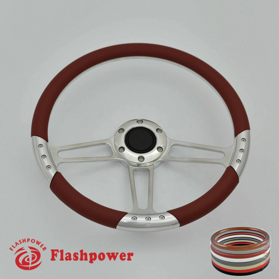 14'' Billet Steering Wheels Full Wrap GMC Trucks Blazer El Camino Jimmy